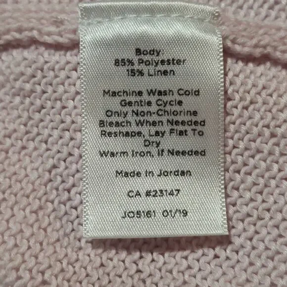 Talbots Sweater Women's XL Pink Lightweight Spring Summer Classic Preppy Retro - Picture 7 of 7
